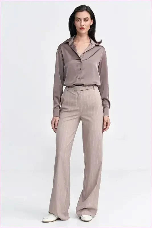 Striped High Waist Fashion Pants for Women
