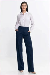 Striped High Waist Fashion Pants for Women