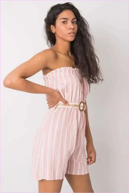 Striped Jumpsuit Casual Style Fashion