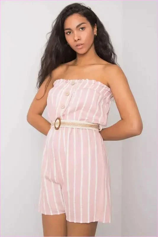 Striped Jumpsuit Casual Style Fashion