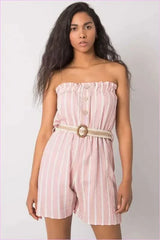 Striped Jumpsuit Casual Style Fashion