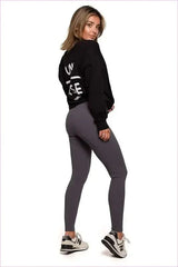 Striped Knitted Fabric Leggings Fashion Style