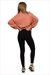 Striped Knitted Fabric Leggings Fashion Style