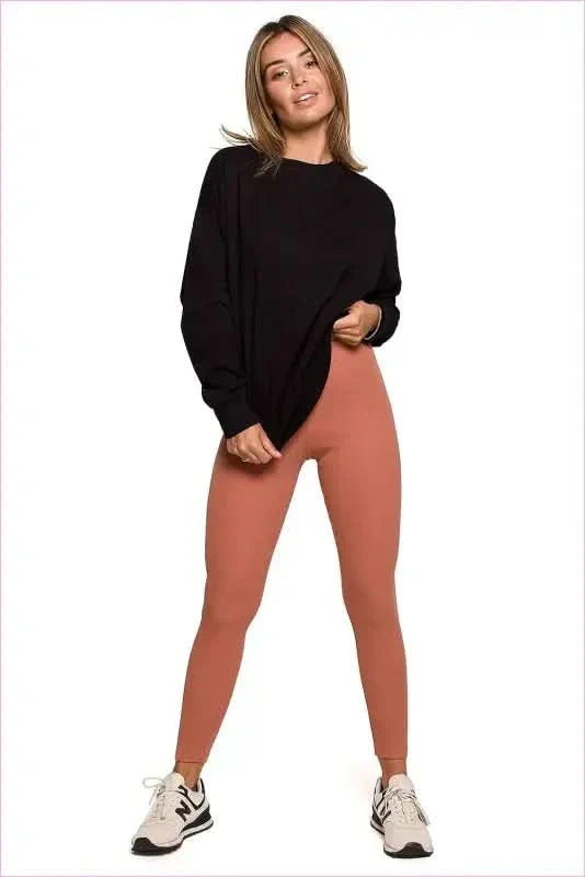 Striped Knitted Fabric Leggings Fashion Style