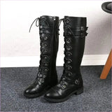 Stylish Women’s Knight Boots with Round Toe and Square Heel