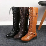 Stylish Women’s Knight Boots with Round Toe and Square Heel