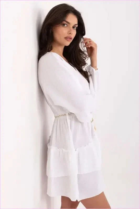 Summer Boho Style Muslin Mini Dress