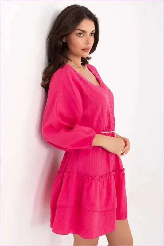 Summer Boho Style Muslin Mini Dress