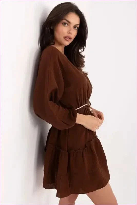 Summer Boho Style Muslin Mini Dress