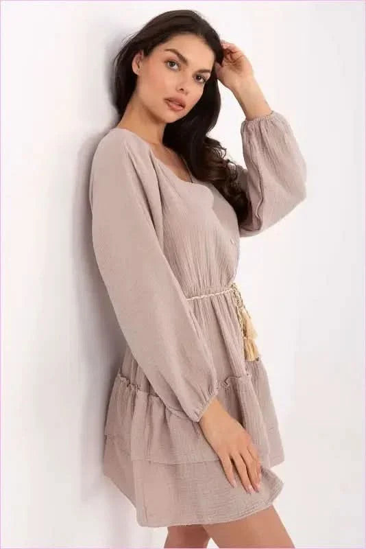 Summer Boho Style Muslin Mini Dress