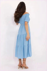 Summer Flared Midi Dress Fashion Style