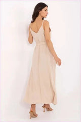 Summer Maxi Dress Lightweight Polyester Fashion