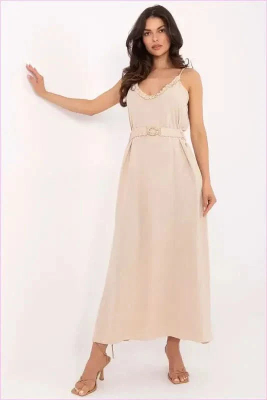 Summer Maxi Dress Lightweight Polyester Fashion