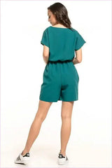 Summer Short Sleeve Jumpsuit Unique Fashion Style