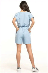 Summer Short Sleeve Jumpsuit Unique Fashion Style