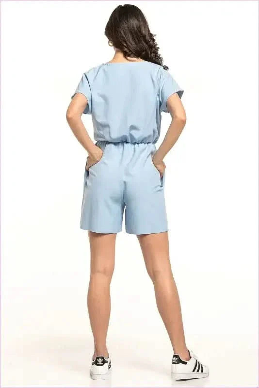 Summer Short Sleeve Jumpsuit Unique Fashion Style