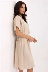 Summer Viscose Flared Dress Fashion Style