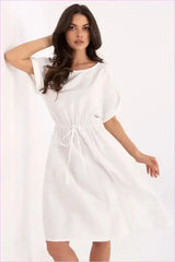Summer Viscose Flared Dress Fashion Style