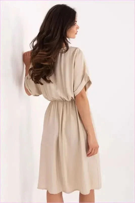 Summer Viscose Flared Dress Fashion Style