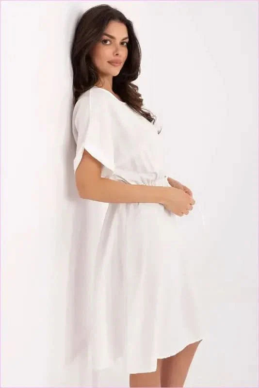 Summer Viscose Flared Dress Fashion Style
