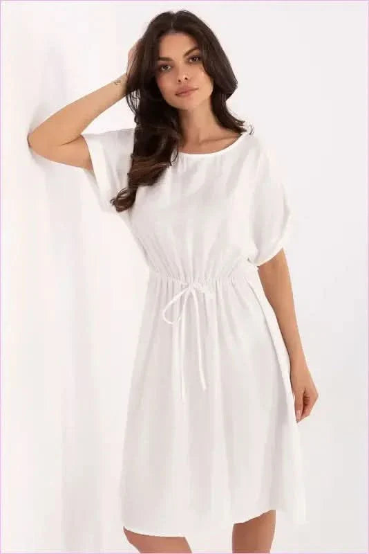 Summer Viscose Flared Dress Fashion Style