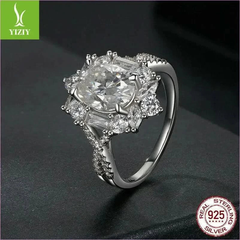 Super Flash Two Carat Moissanite Diamond Ring for Stunning Elegance