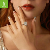 Super Flash Two Carat Moissanite Diamond Ring for Stunning Elegance