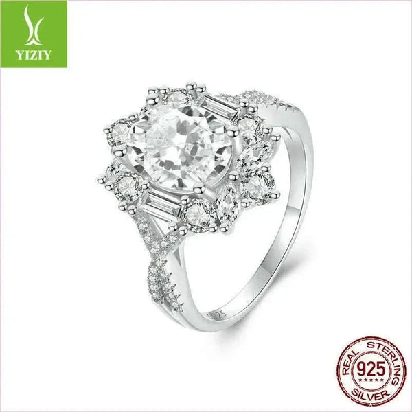 Super Flash Two Carat Moissanite Diamond Ring for Stunning Elegance