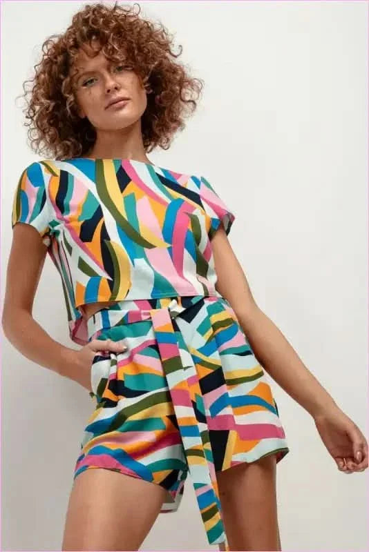 T411 Viscose Shorts Unique Summer Style