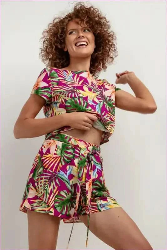 T411 Viscose Shorts Unique Summer Style