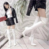 Tall Black Patent Over-the-knee Unisex Stiletto Boots