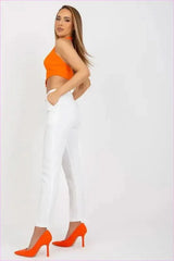 Tapered High Waisted Pants Fashion Style Unique High Waisted Pants for Women