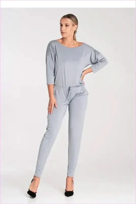 Tapered Leg Jumpsuit Unique Style