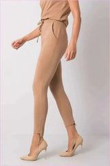 Tapered Leg Tie Waist Sweatpants Fashion Style