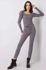 Tapered Leg Tie Waist Sweatpants Fashion Style