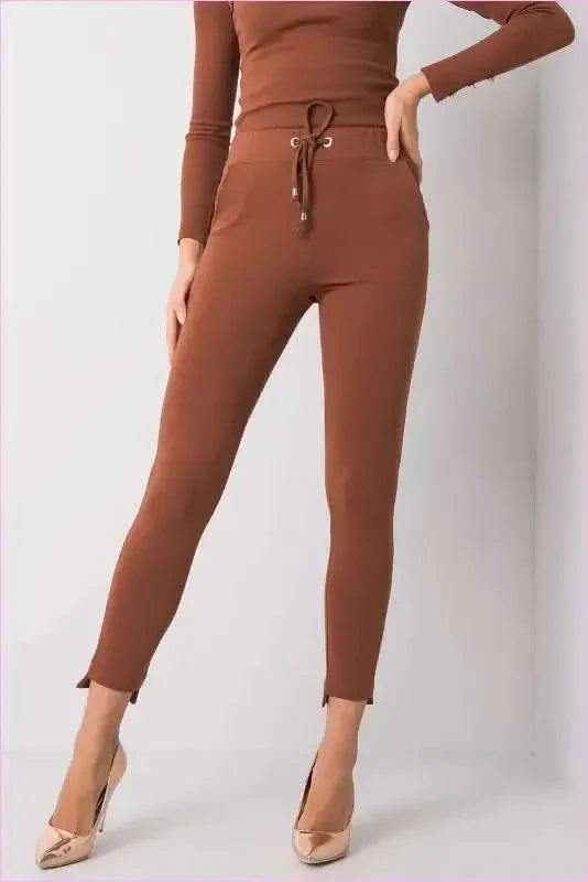 Tapered Leg Tie Waist Sweatpants Fashion Style