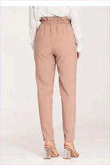Tapered Trousers Golden Buckle Unique Style Fashion