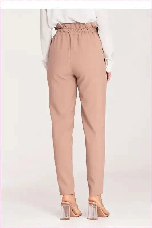 Tapered Trousers Golden Buckle Unique Style Fashion