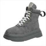 Thick Soled Motorcycle Boots Retro Style for Women