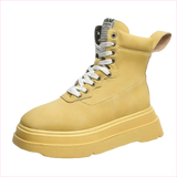Thick Soled Motorcycle Boots Retro Style for Women