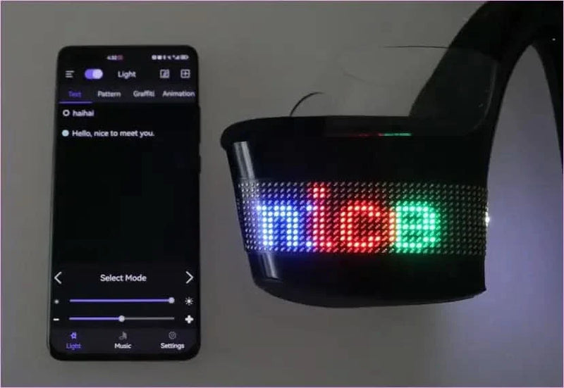 Thigh-high Patent High Heel Boots with Unique Led Display