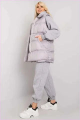 Three Piece Fashion Set Unique Style Lounge Set Vest Sweatshirt and Pants