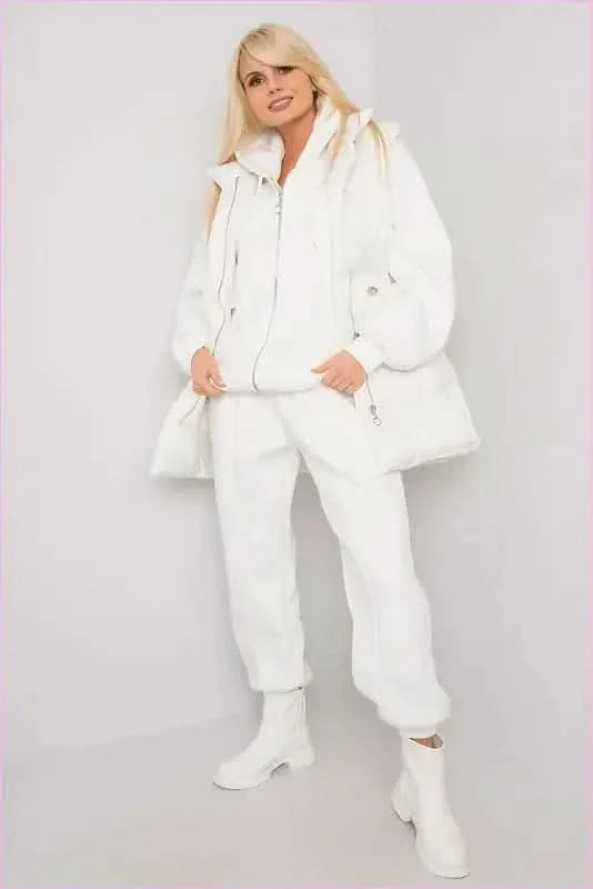 Three Piece Fashion Set Unique Style Lounge Set Vest Sweatshirt and Pants