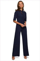 Tie Front Jumpsuit Unique Style Fashion