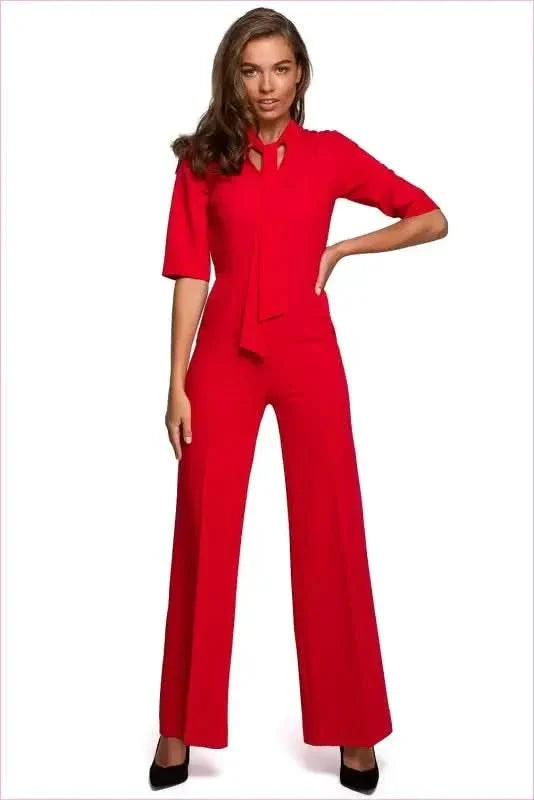 Tie Front Jumpsuit Unique Style Fashion