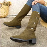 Trendy Unique Mid-calf Faux Suede Boots for Effortless Style