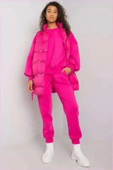 Unique Fashion Vest Sweatshirt and Pants Set