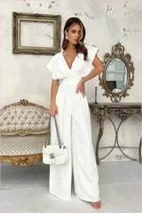 Unique Flared Sleeve Fashion Jumpsuit