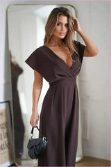 Unique Flared Sleeve Fashion Jumpsuit