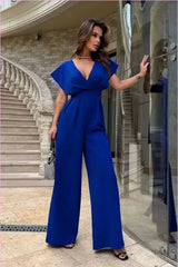 Unique Flared Sleeve Fashion Jumpsuit